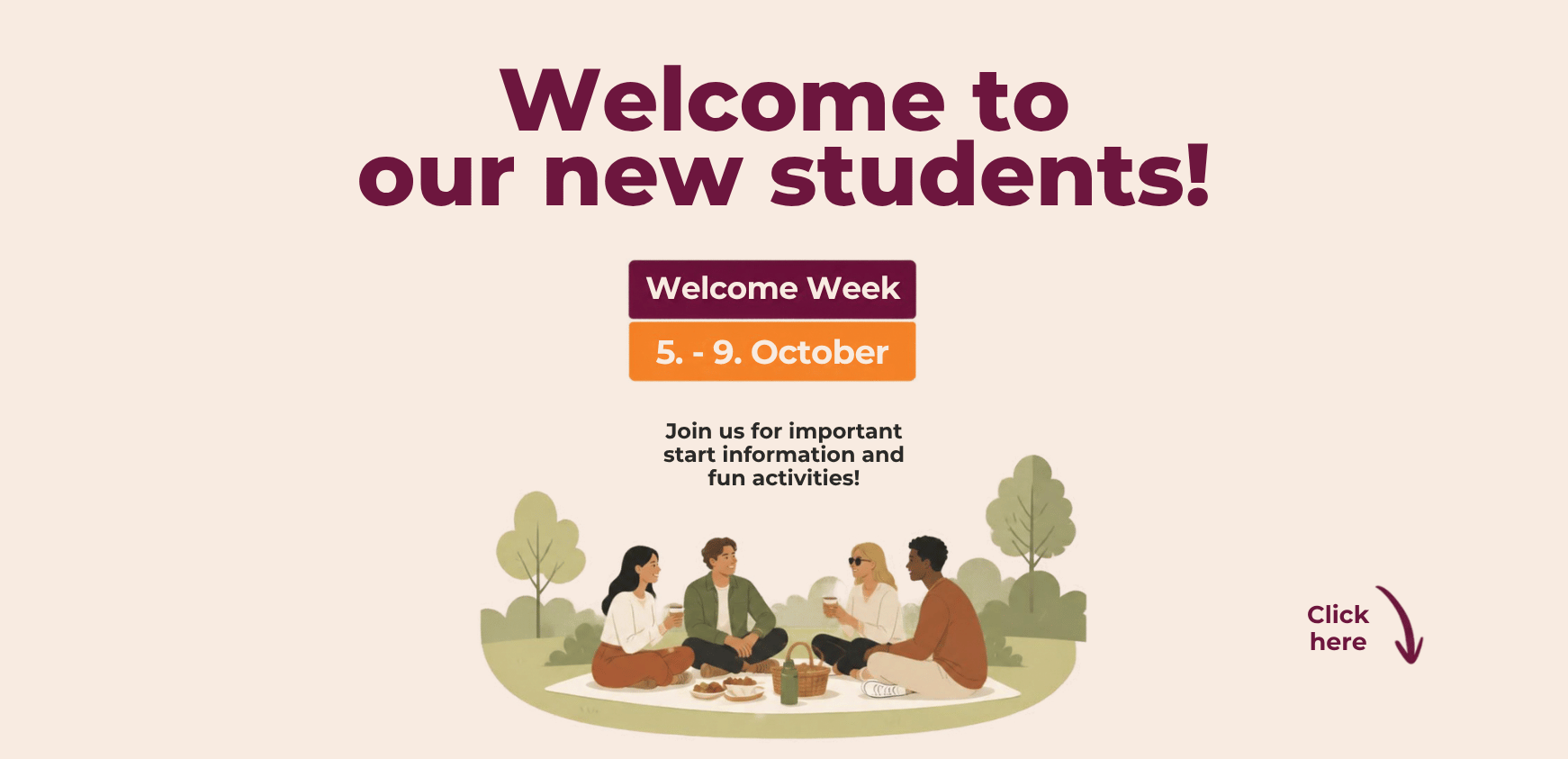 Banner Welcome Week WiSe 26-27